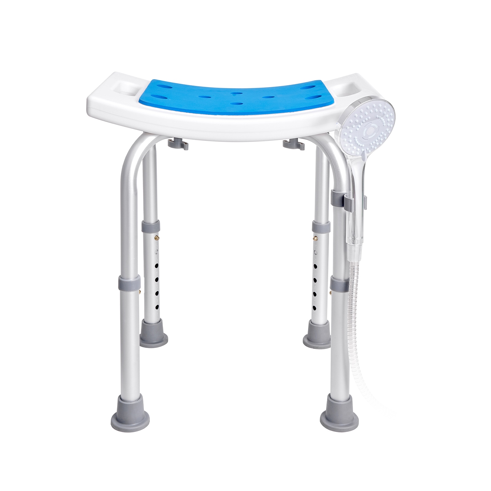 Shower Chair Adjustable Height Stool For Elderly And Disabled_voghion.com